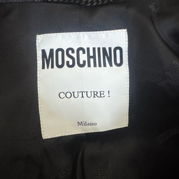 Moschino Couture Veste Noire Talle - Picture 11 of 11